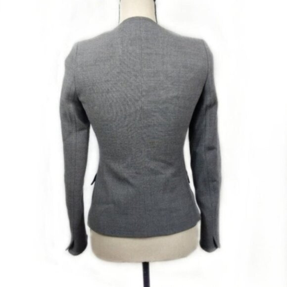 Brooks Brothers Double Weave Wool Stretch Gray Jacket 0 - Picture 3 of 4